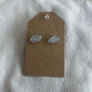 Silver Cloud Stud Earrings